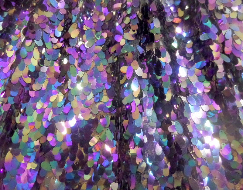 5.Iridescent Black-Purple tears Drop Sequins